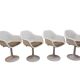 Ensemble de 4 chaises pivotantes par OWI, années 1970
