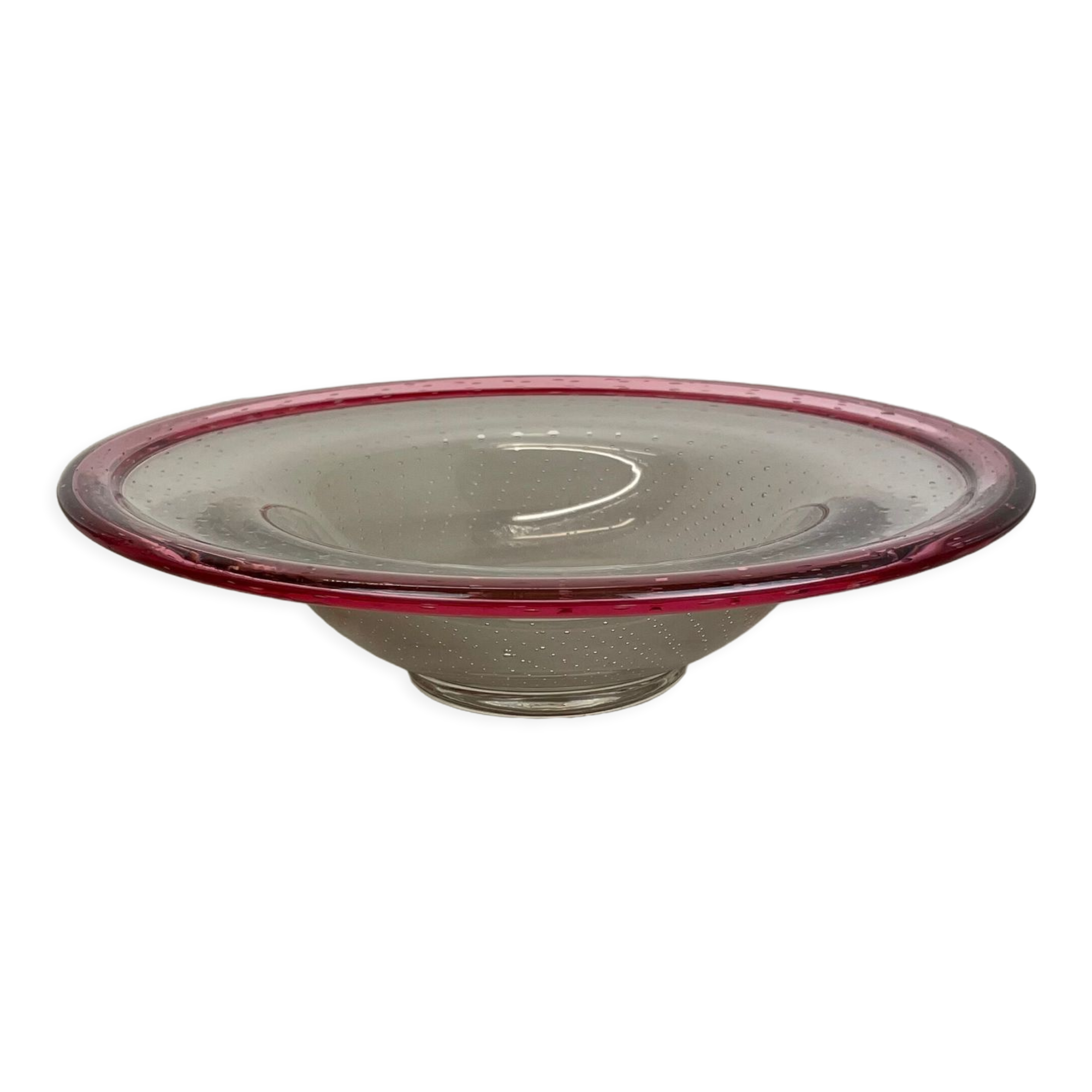 German 2,2kg Glass Bowl by Karl Wiedmann for WMF, 1960s Baushaus Art Deco