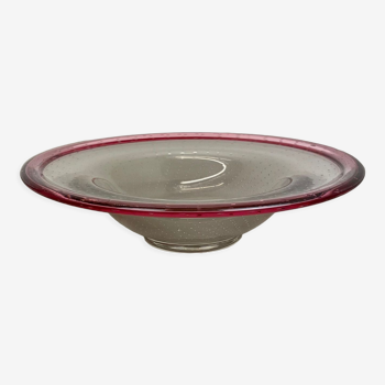 German 2,2kg Glass Bowl by Karl Wiedmann for WMF, 1960s Baushaus Art Deco