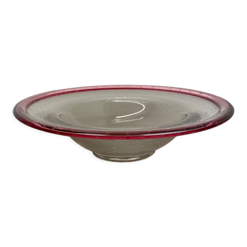 Bol en verre allemand de 2,2 kg par Karl Wiedmann pour WMF, Baushaus Art Déco des années 1960