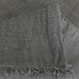 Light Gray Handmade Vintage Kilim Runner Rug, 62x192 Cm