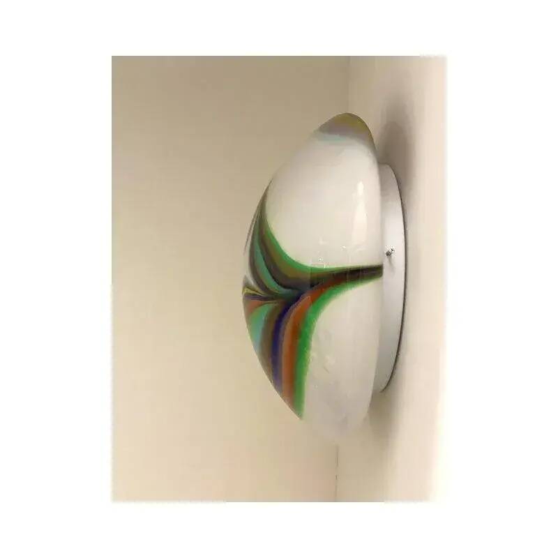 White Murano Glass Wall Lights by Simoeng – Set of Two