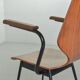 Auping Model Carelle Minimalistic Side / Dining Chairs Teak Wood 1950s