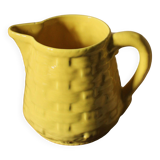 Digoin Sarreguemines yellow earthenware pitcher