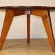 1950s oak tripod coffee table