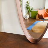 Vintage Italian teak mirror