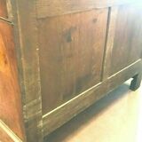 Louis Philippe period chest of drawers in walnut ronce Marble top XIX century