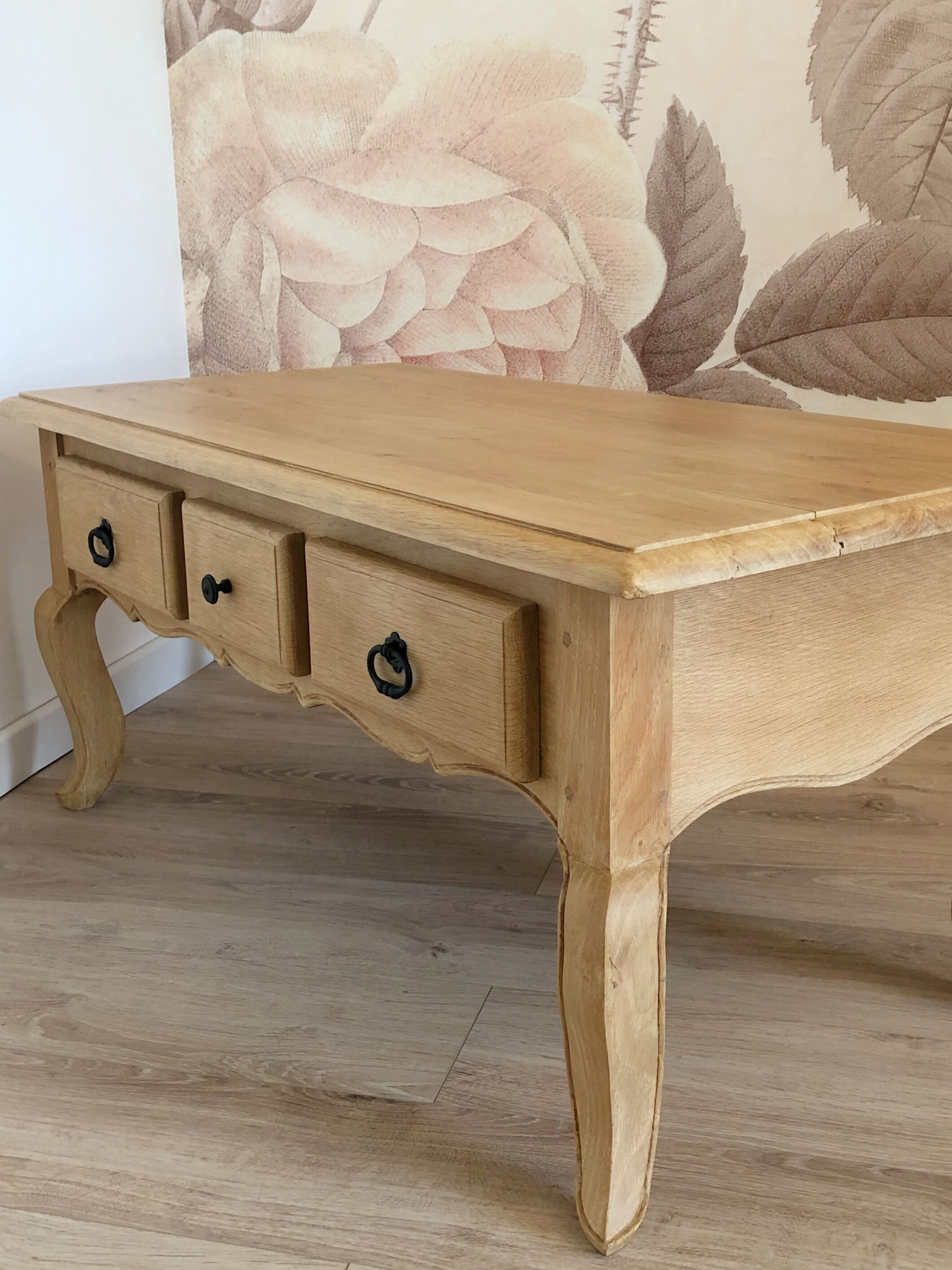 Vintage solid oak coffee table