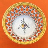 Openwork basket Faience Malicorne (Sarthe) TE Tessier Emile (1887-1971)