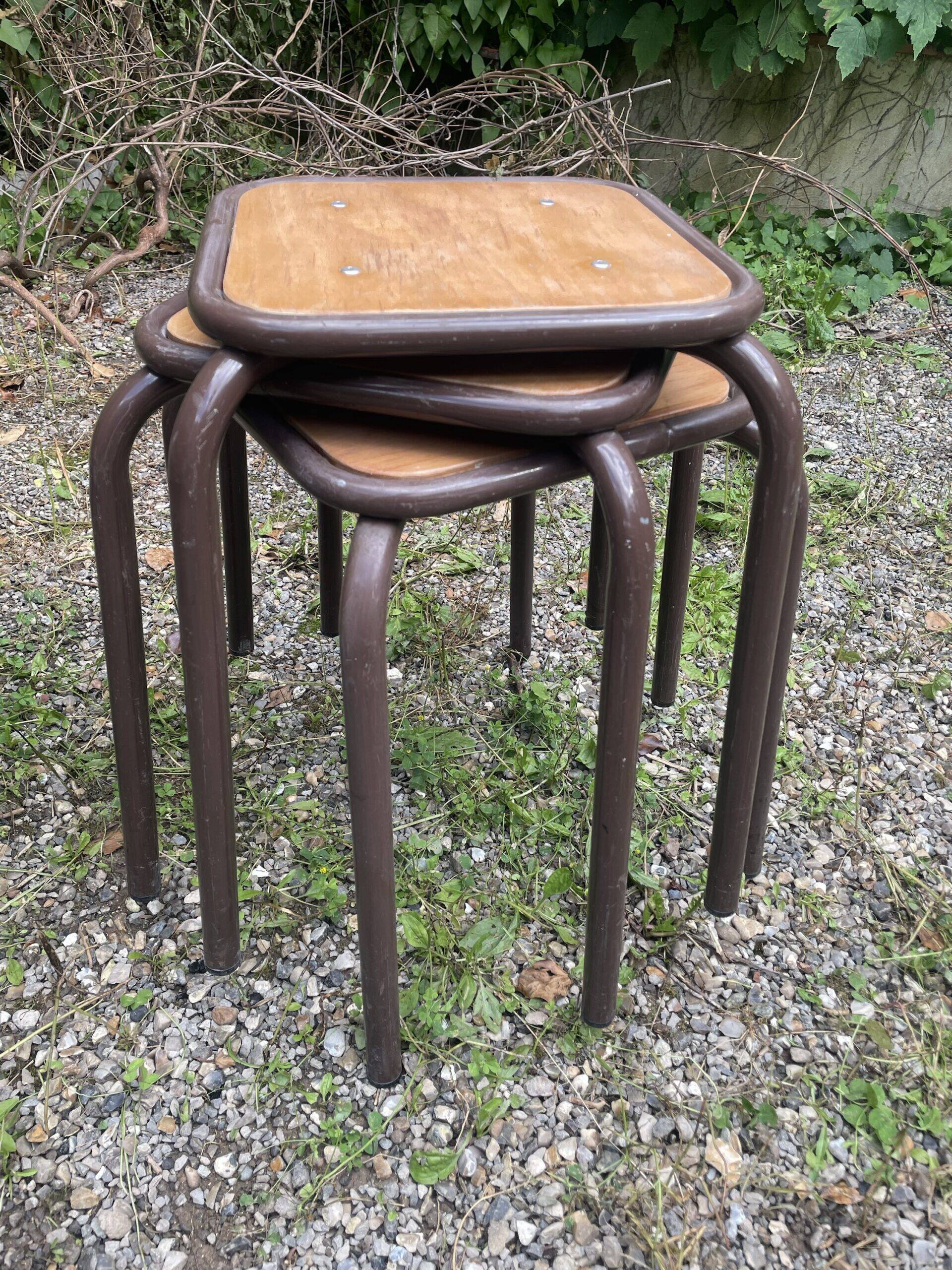 Three workshop stools