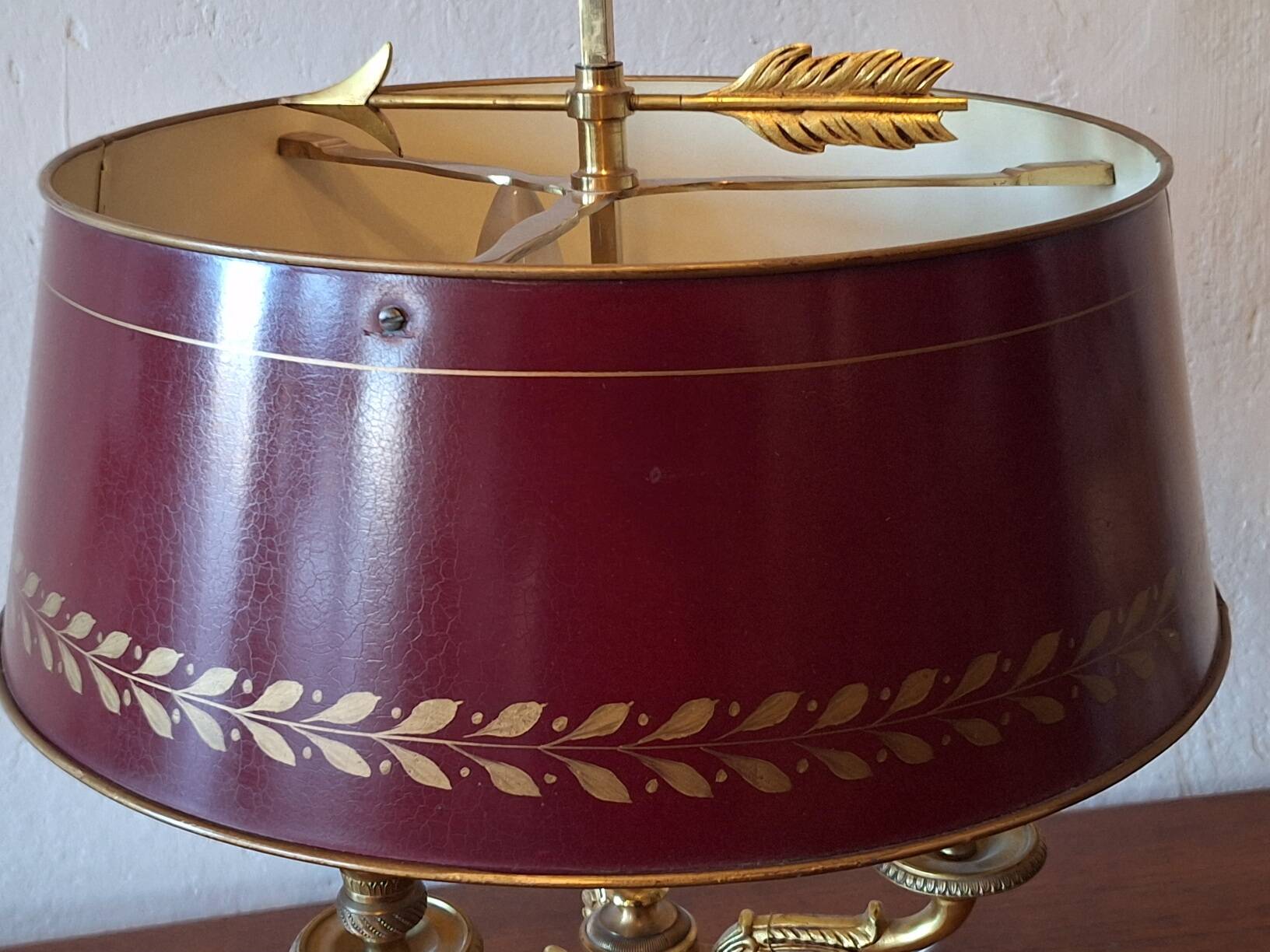 Lucien Gau Model 15033 mid century brass table lamp