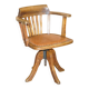 Fauteuil de directeur ancien circa 1900 époque Édouardien en cuir