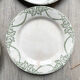 Flat plates terre de fer green creil & montereau labrador model "napoleon" 1890s