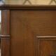 Brutalist display cabinet in oak by Charles Dudouyt, 1940s.