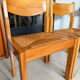 Pair of solid elm chairs with straw – Maison Regain, here