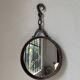 Miroir brutaliste métal et chaîne 1950