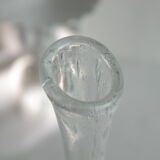 Pair of vintage biot bubbled blown glass soliflores