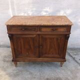 Small old sideboard with marble top
