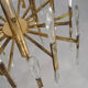 Italian brass chandelier with glass icicles from Sciolari, 1970