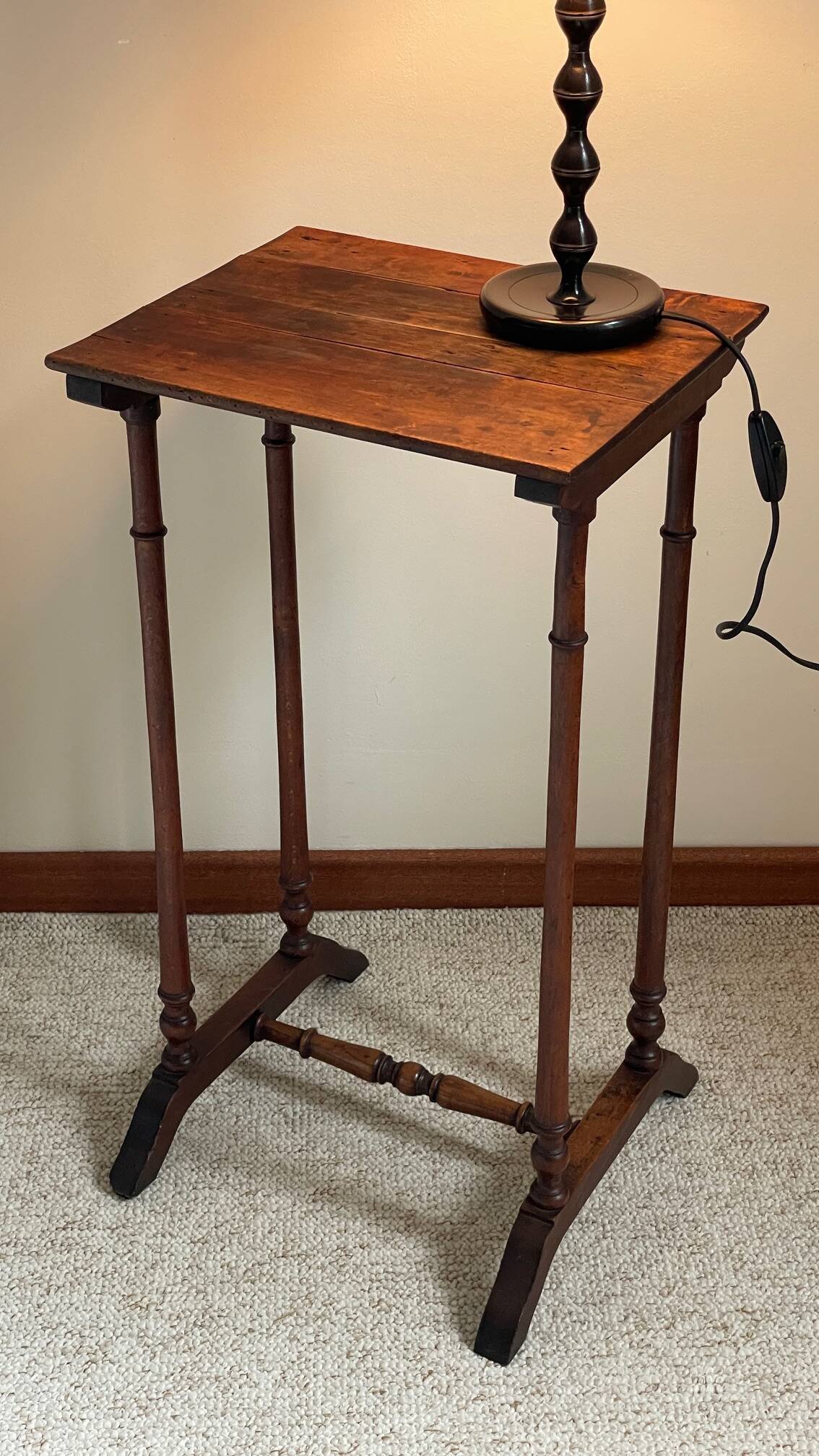 NIGHTSTAND Antique Turned Wood