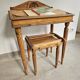 Ensemble pupitre d'écolier et sa chaise vintage