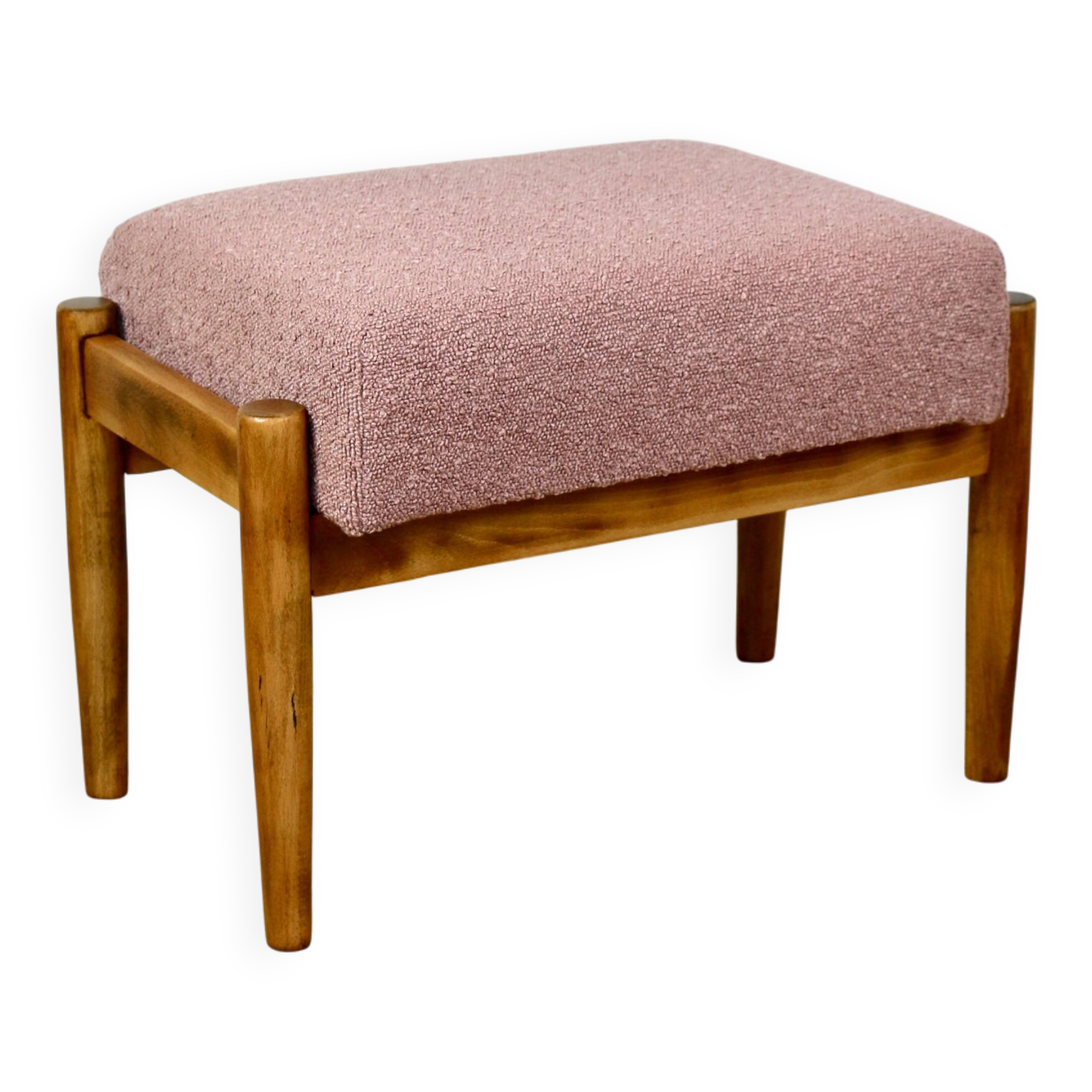 Edmund Homa stool pink boucle seat