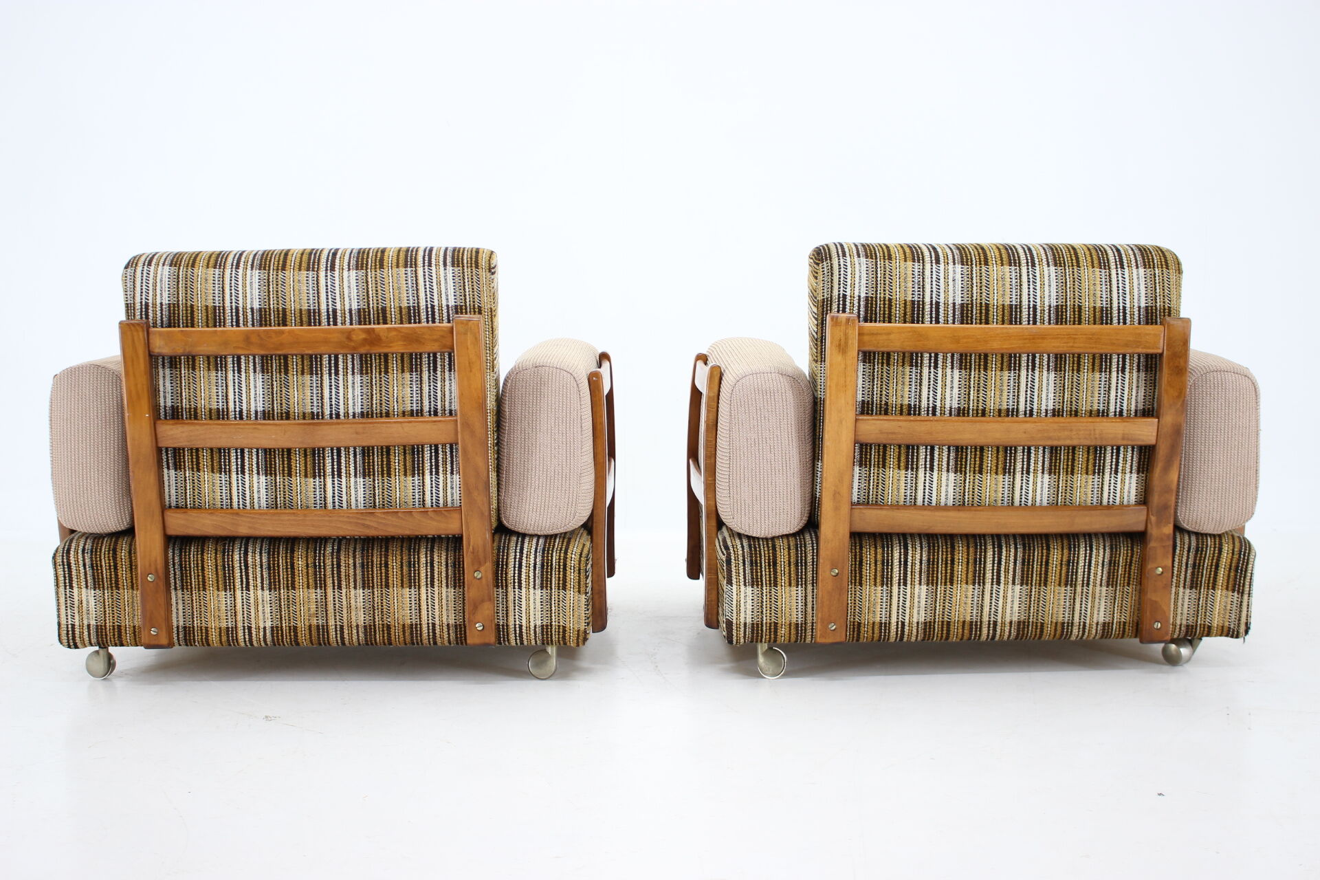 1970s Pair of Armchairs by Drevotvar,Czechoslovakia