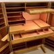 Bureau cabinet pliant "Magic Box" Mummenthaler & Meier du milieu du siècle - sw