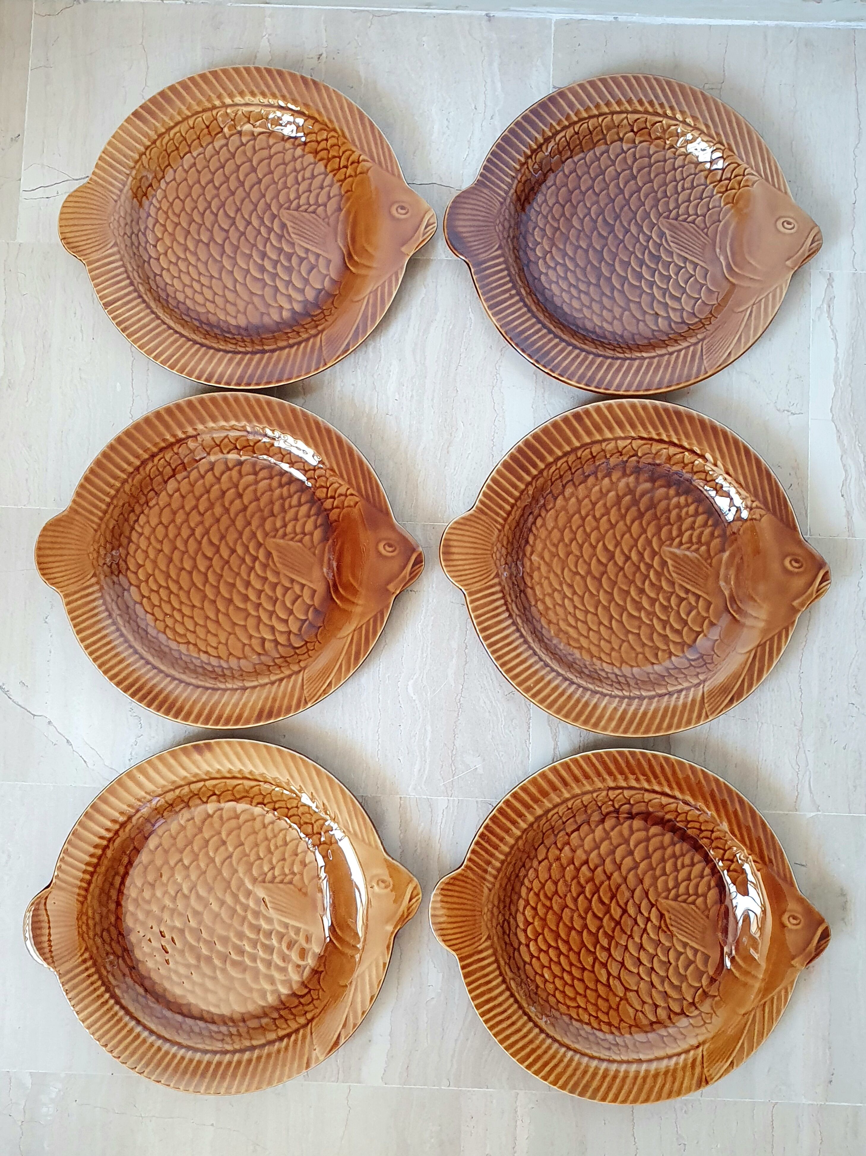 Plates slurry fish Sarreguemines