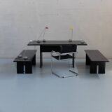 Table bureau et bancs Roche Bobois gamme Karélia