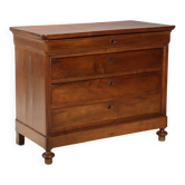 Commode ancienne Louis-Philippe en noyer, Italie, XIXe siècle