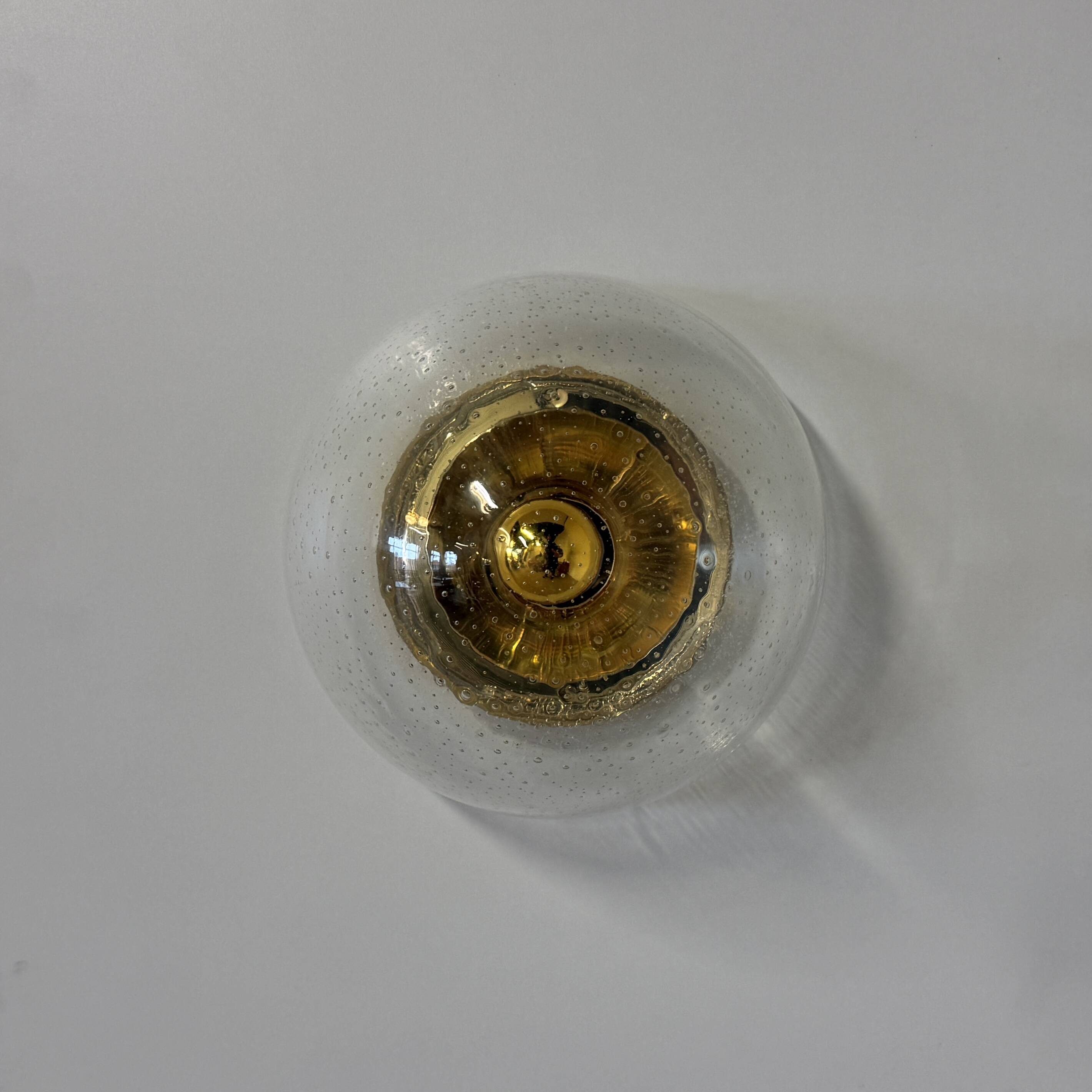 Hoffmeister bubble glass gold ceiling or wall lamp
