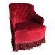 Red velvet toad armchair