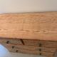 Natural pine chest of drawers - green knobs