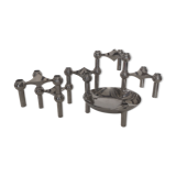5 modular candle holders and a Nagel cup