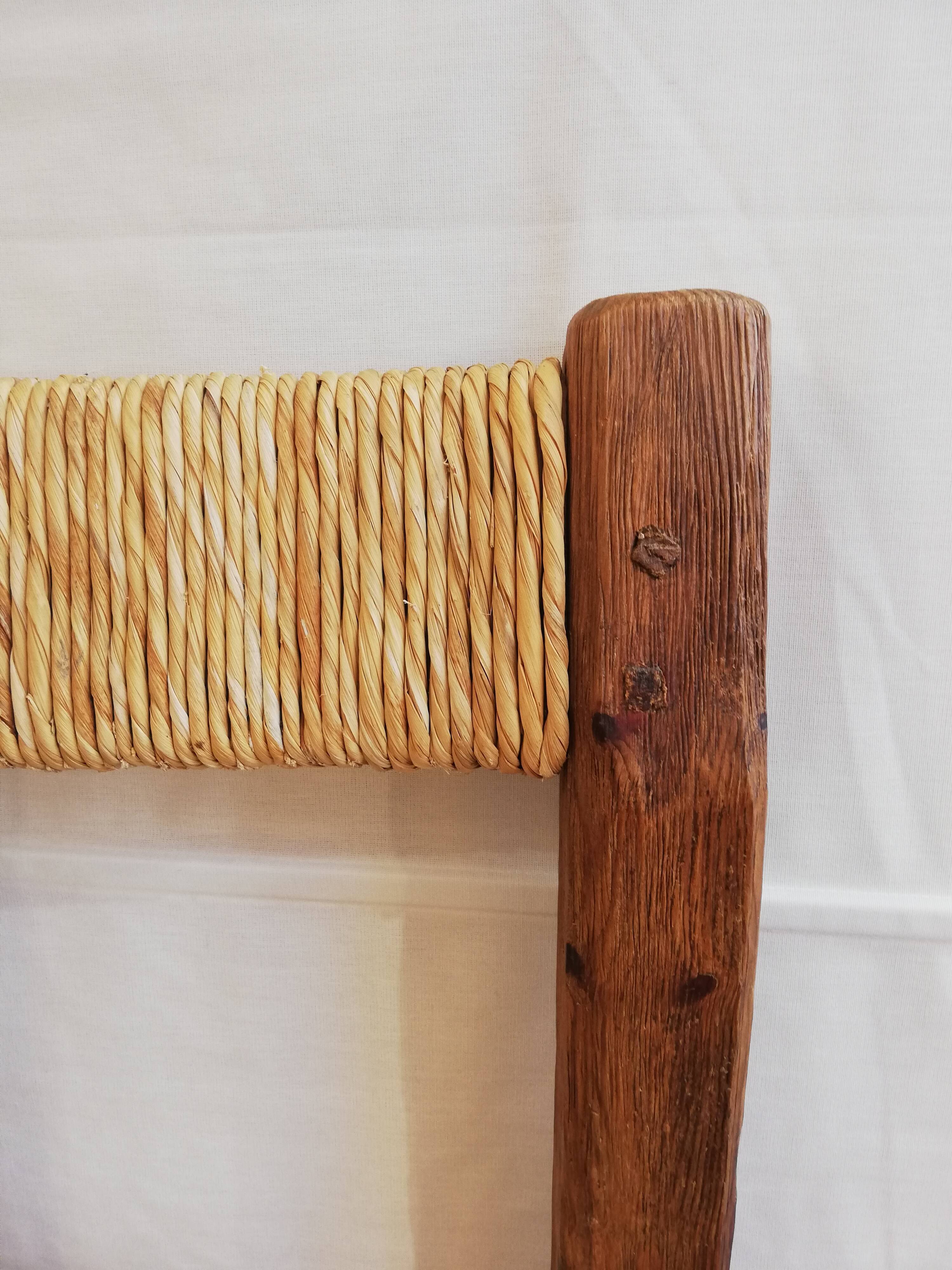 Pair of brutalist chairs mulched 50s