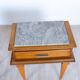Art Deco bedside tables with marble tops, 1930s, set of 2