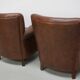 Vintage Dutch Cognac Colored Leather Club Chair, Set of 2