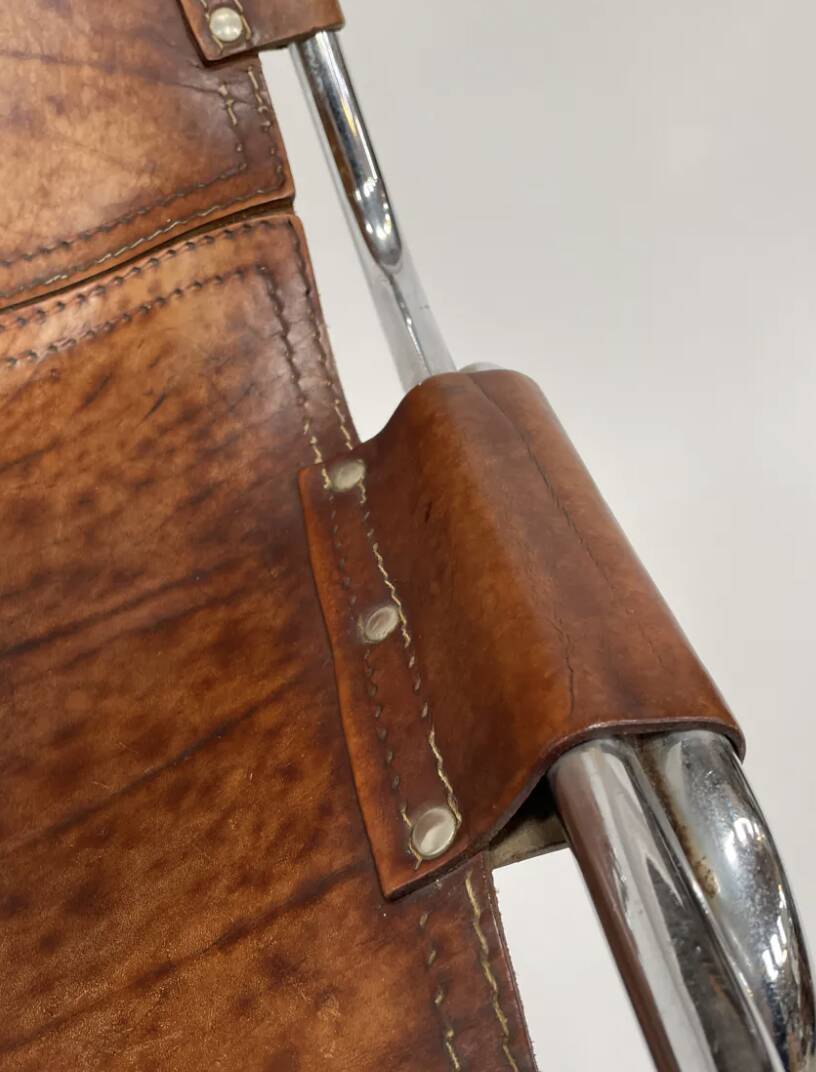 Mid Century Dal Vera Les Arcs Cognac Chair Design