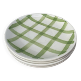 5 square Moulin des Loups dessert plates/dishcloths