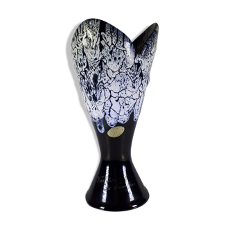 VINTAGE VASE VALLAURIS de Fontaine de Vaucluse, H.22cm, L.11cm, P.11cm and Weight 0.650 Kg