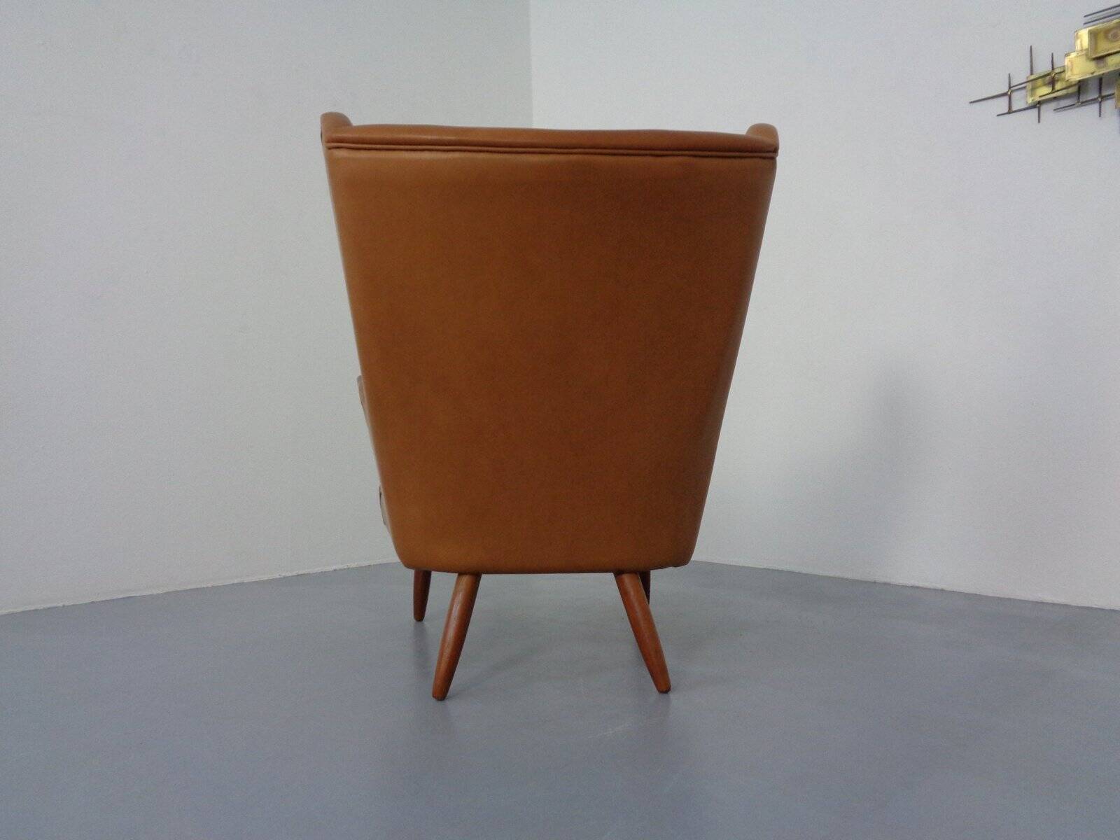 Teak and leather armchair by Svend Skipper for Skippers Møbler, Denmark, 1960s