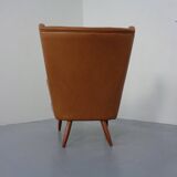 Teak and leather armchair by Svend Skipper for Skippers Møbler, Denmark, 1960s