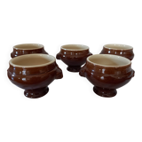 Set of 5 individual soup bowls or tureens