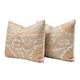 Lot de 2 housses de coussin brodées vintage 54x74 cm