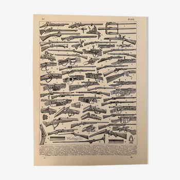 Lithographie gravure sur les fusils de 1897