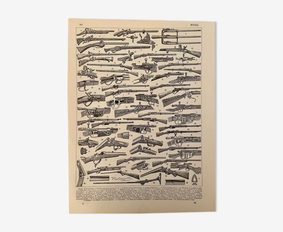 Lithographie gravure sur les fusils de 1897
