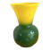 Vintage two-tone green and yellow vase