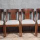 Set of 4 Empire style mahogany gondola chairs, 19th century