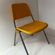 Vintage yellow metal chair Don Albinson for Knoll